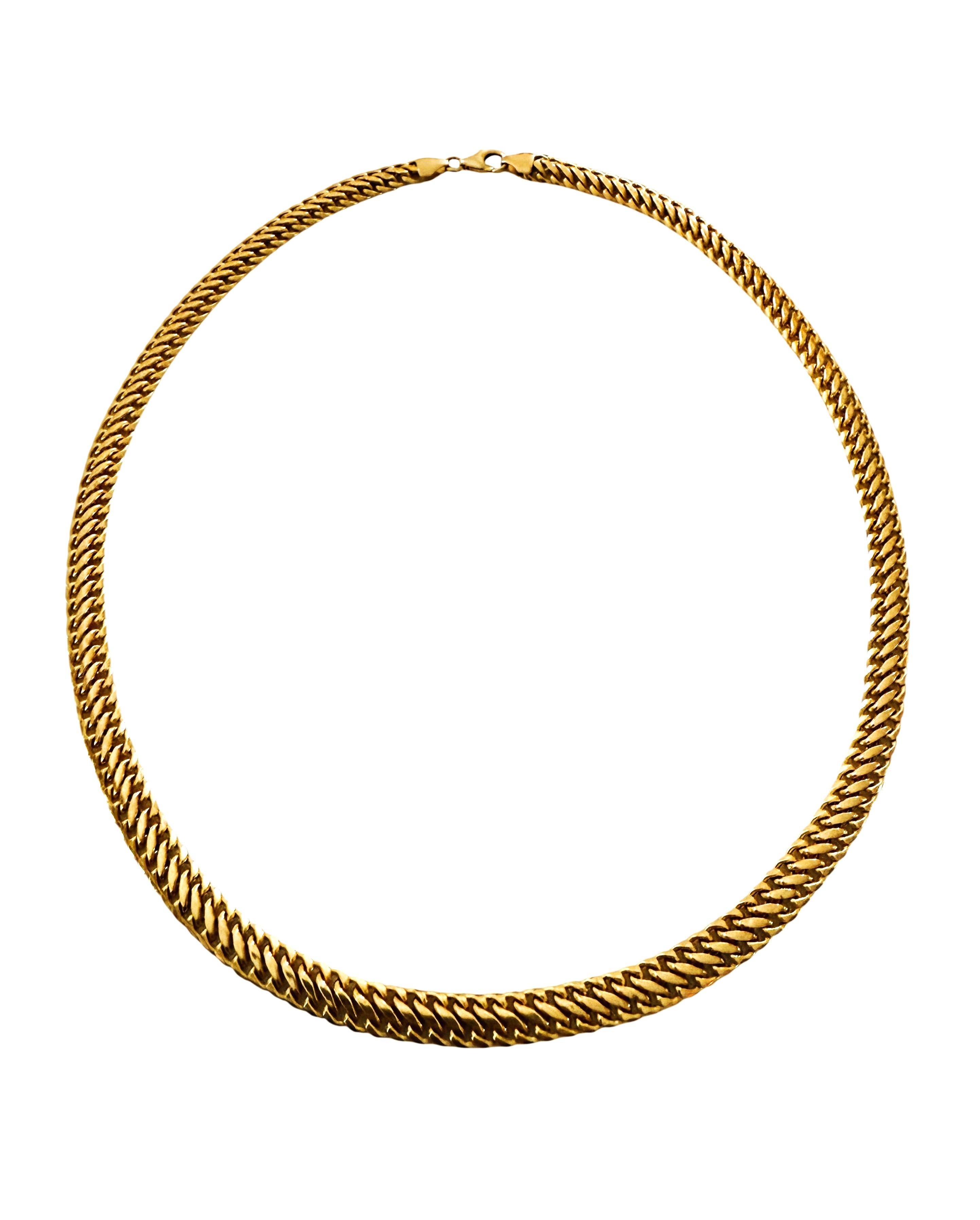 Collier en or jaune 14k Italian Milor 17.5