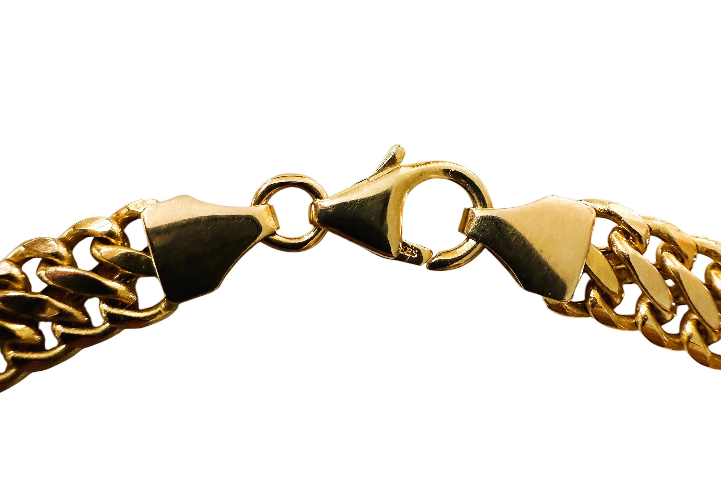 Collier en or jaune 14k Italian Milor 17.5