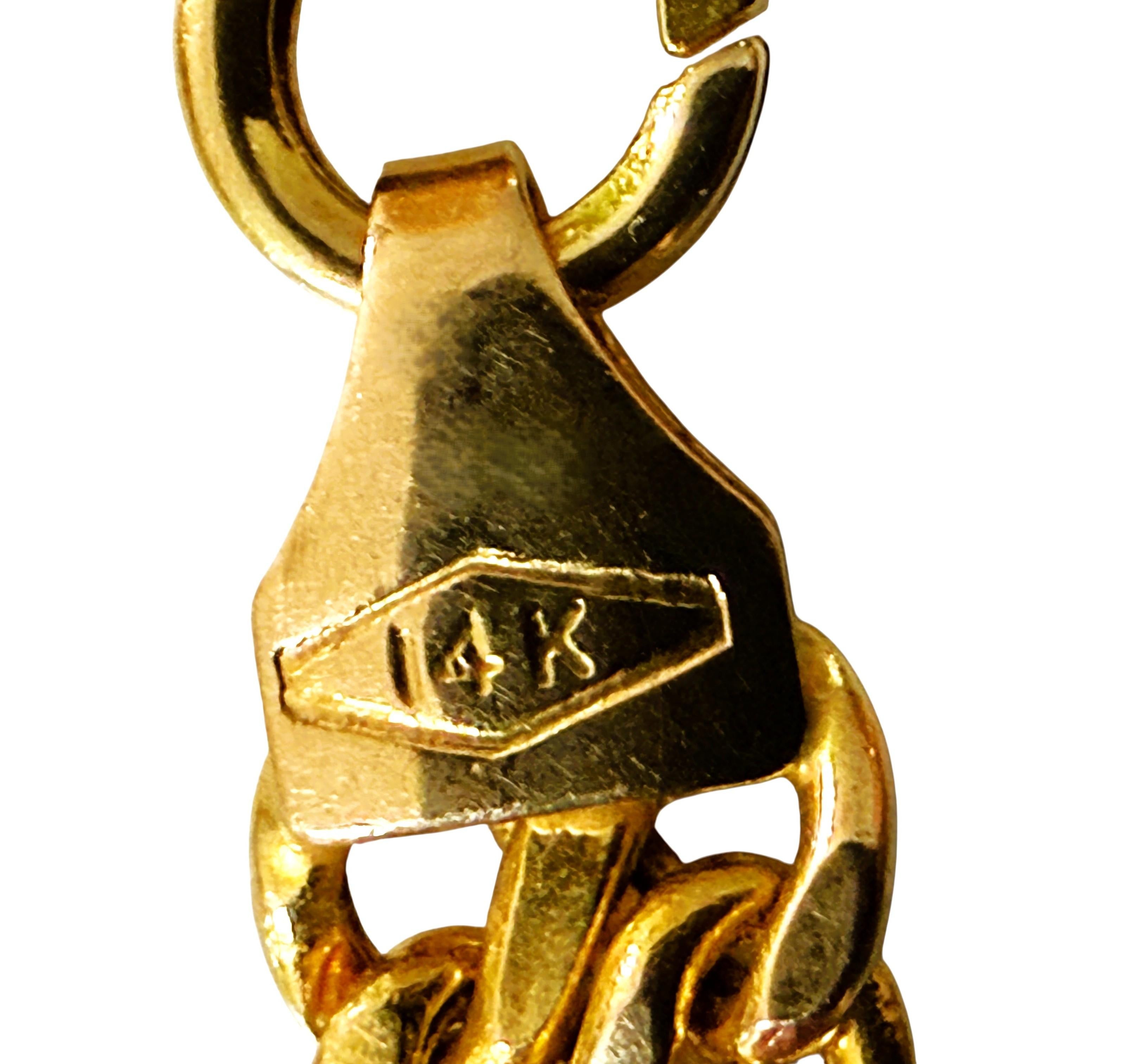Collier en or jaune 14k Italian Milor 17.5