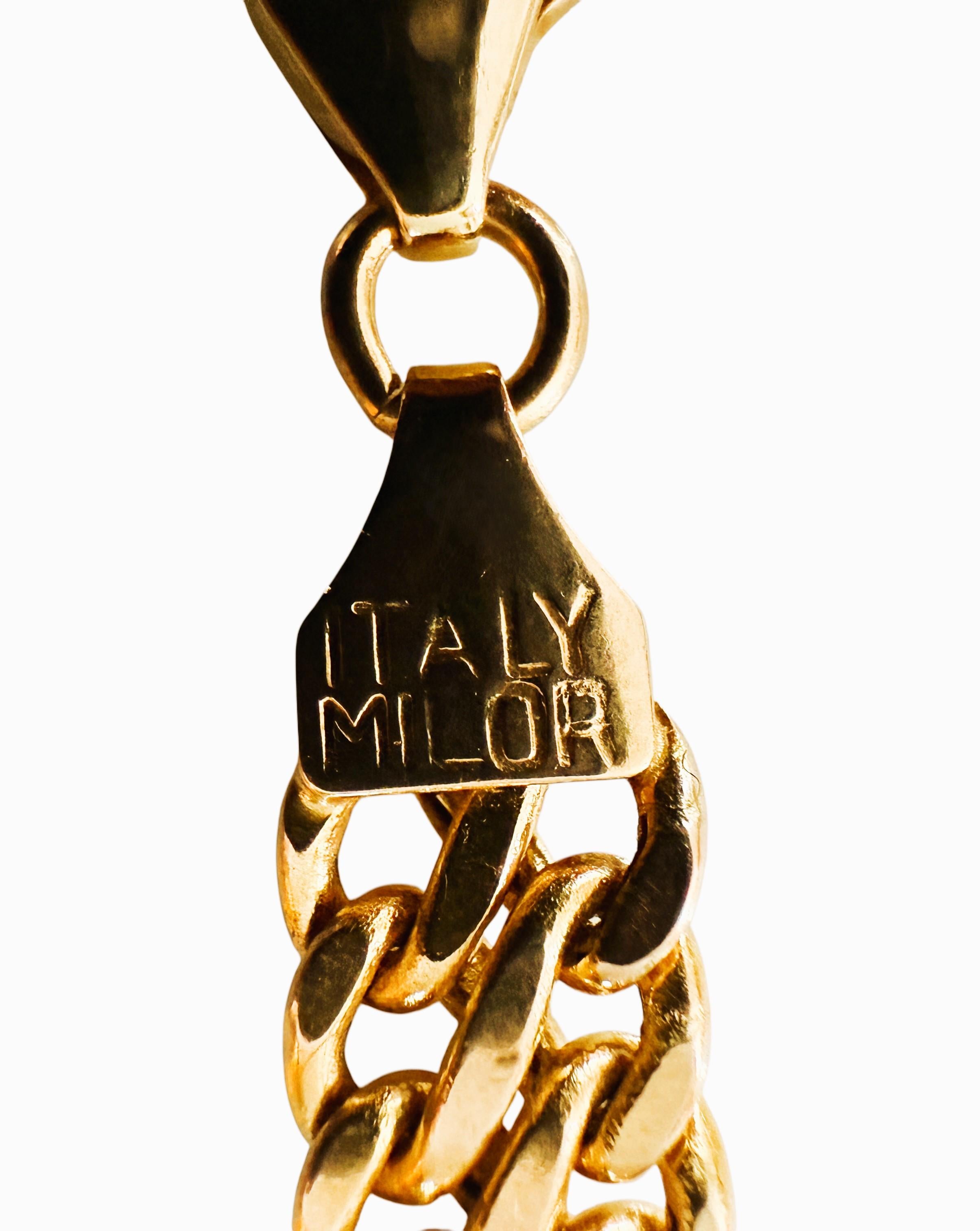 Collier en or jaune 14k Italian Milor 17.5