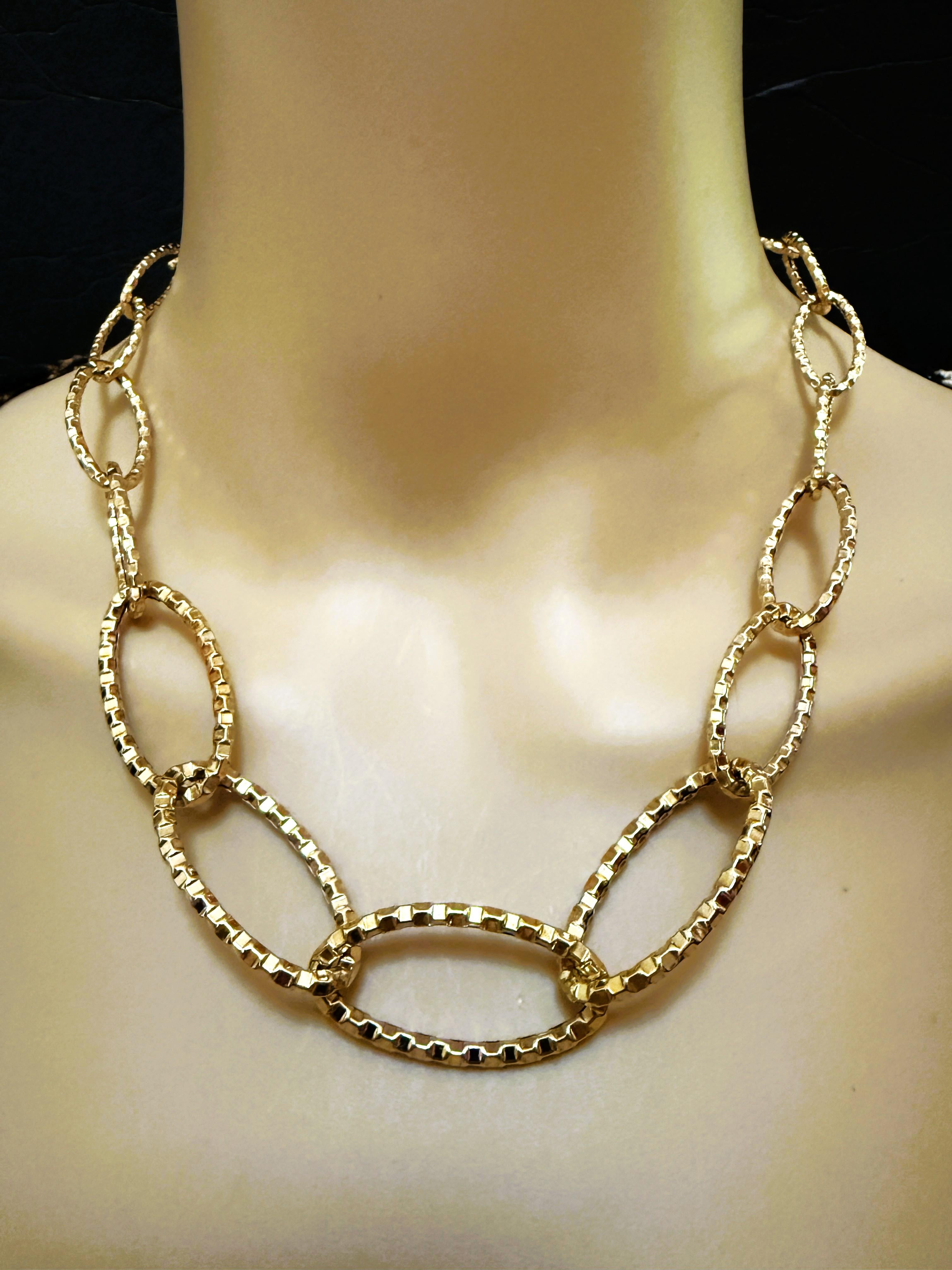 Collier italien en or jaune 14k de 19 pouces et 9 grammes avec marque de fabrique Excellent état - En vente à Eagan, MN
