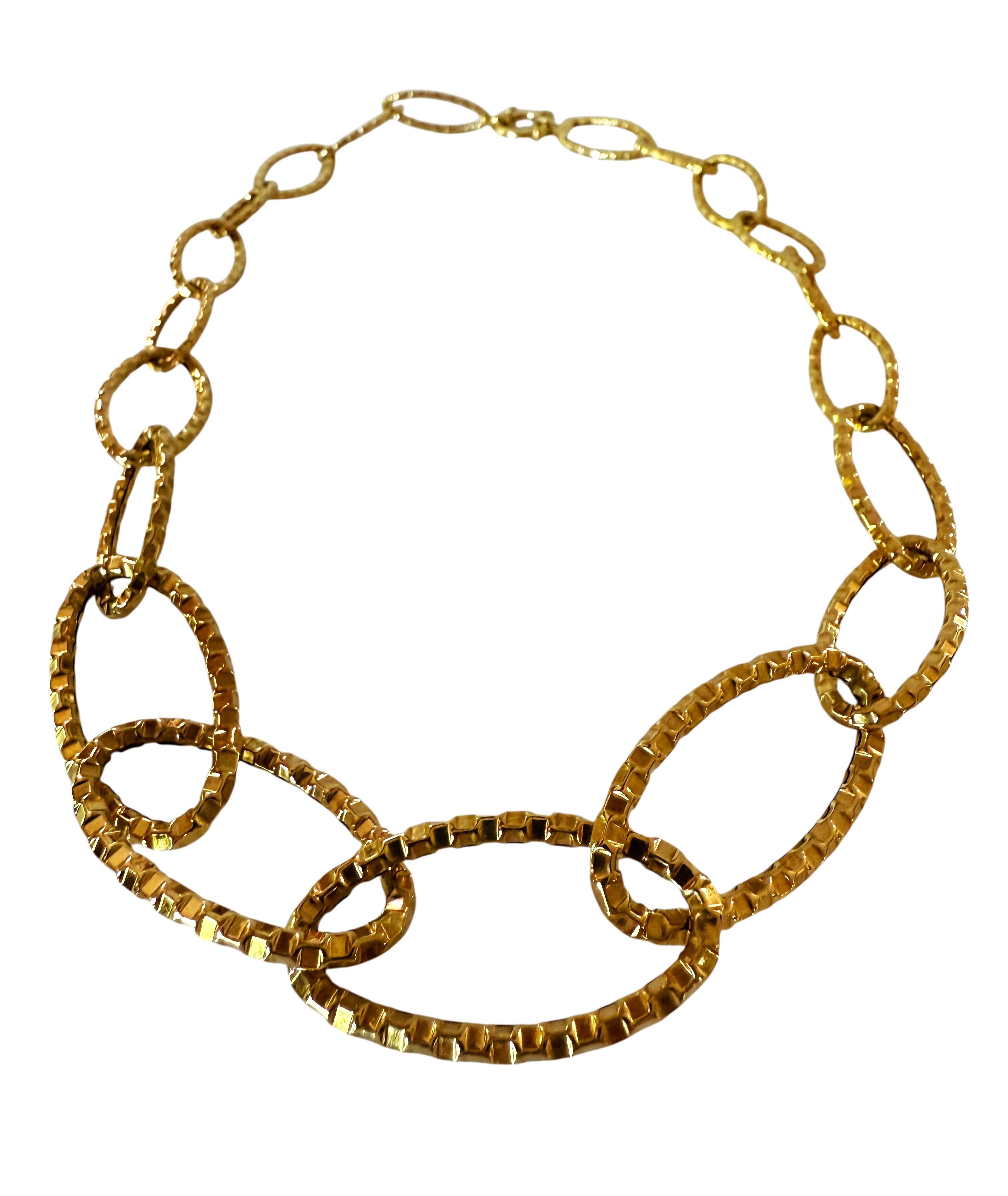 Collier italien en or jaune 14k de 19 pouces et 9 grammes avec marque de fabrique en vente 1