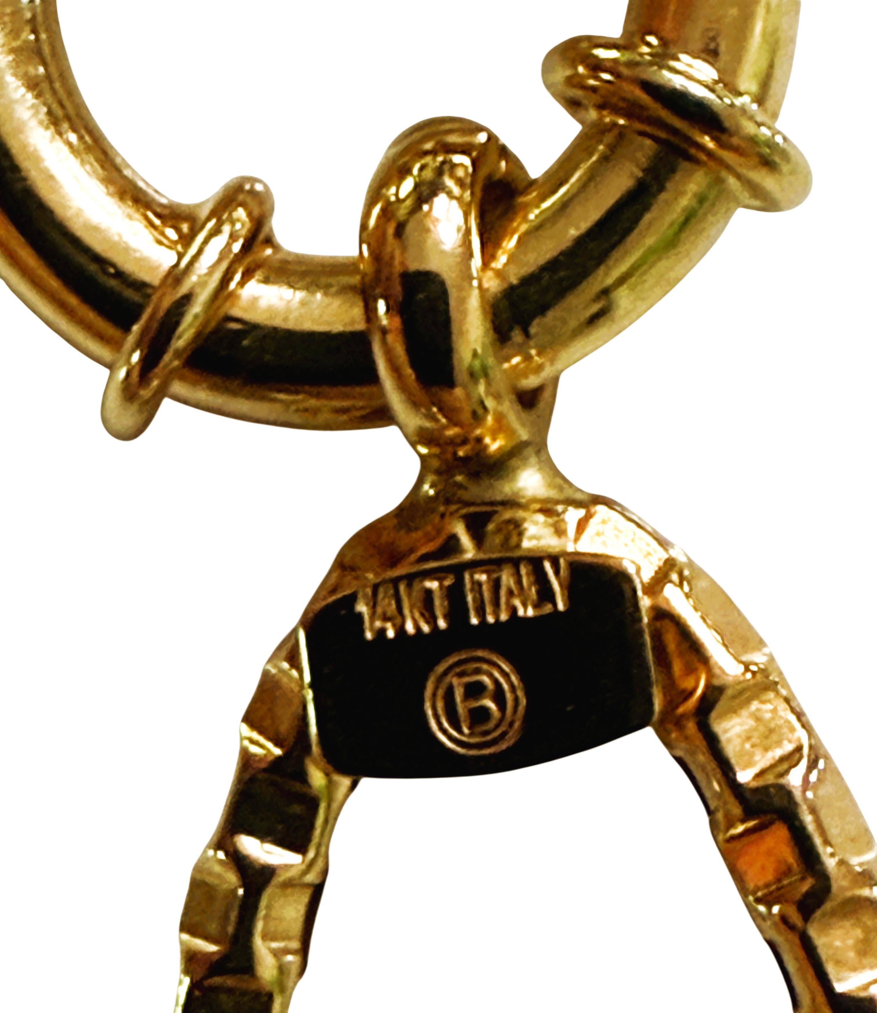 Collier italien en or jaune 14k de 19 pouces et 9 grammes avec marque de fabrique en vente 2