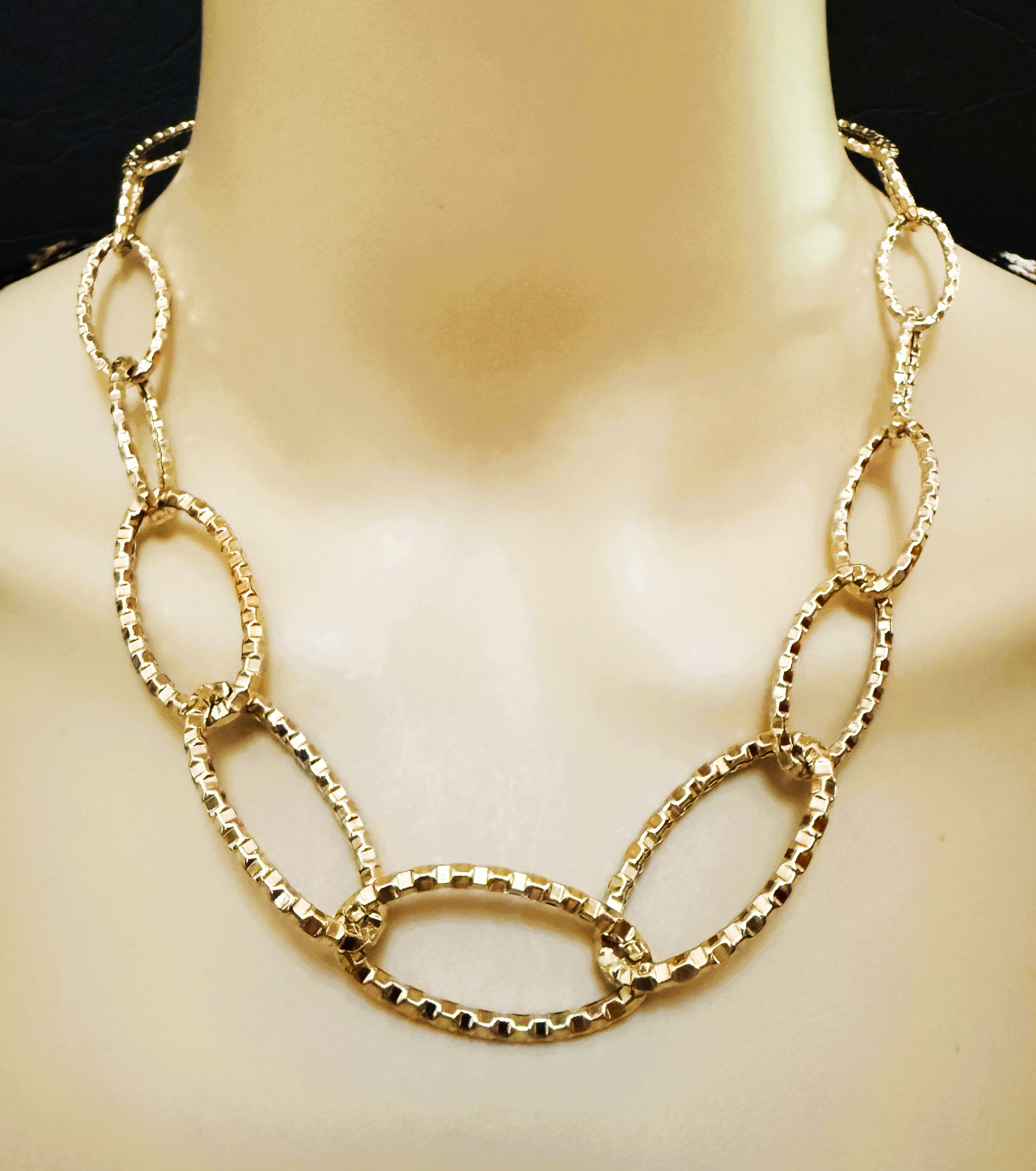 Collier italien en or jaune 14k de 19 pouces et 9 grammes avec marque de fabrique