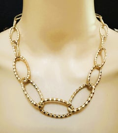 Collier italien en or jaune 14k de 19 pouces et 9 grammes avec marque de fabrique