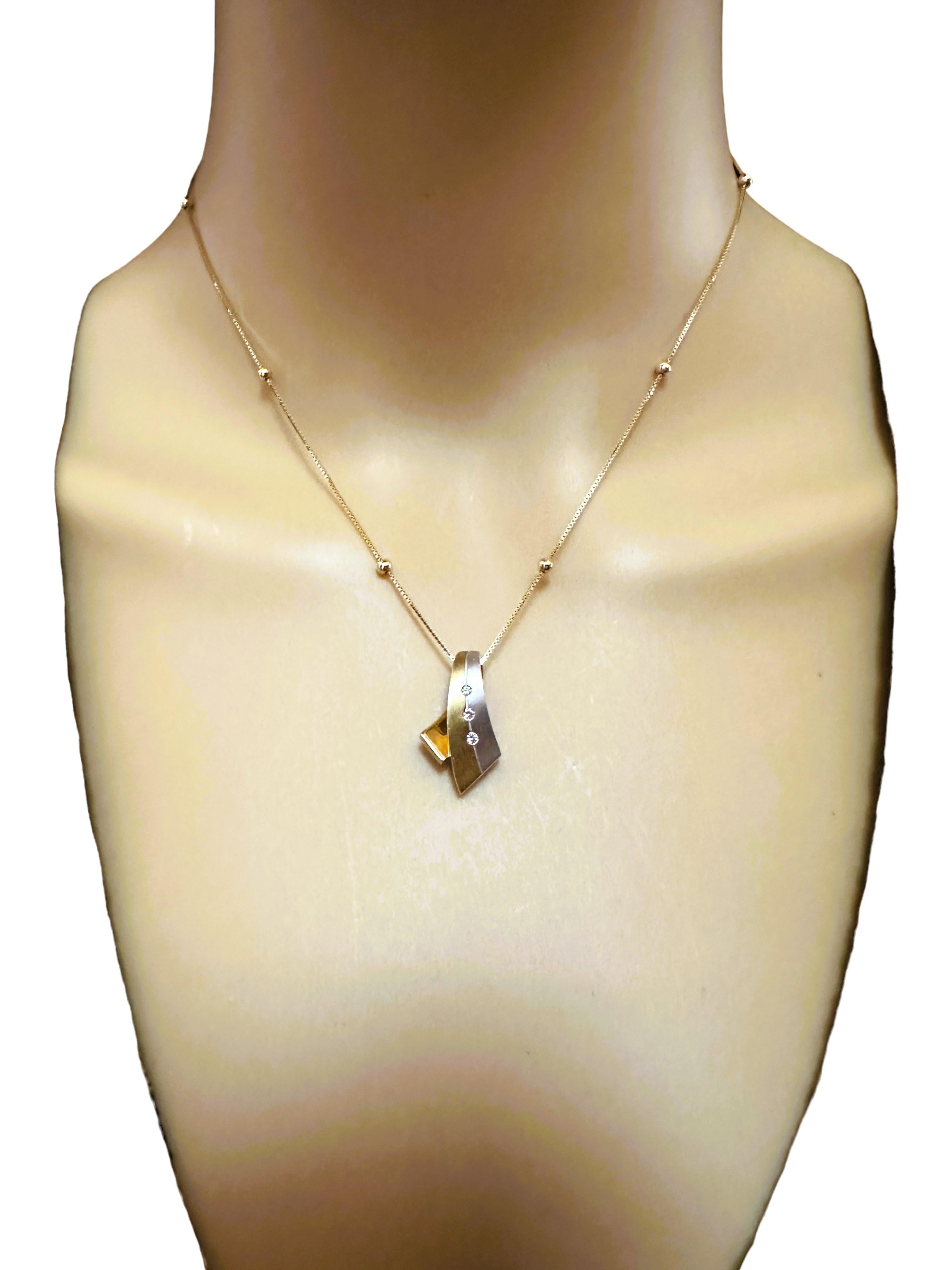 Women's 14k Yellow Gold Italian Necklace with Spaced Beads - 16
