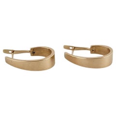 14K Yellow Gold J Hoop Earrings #24011