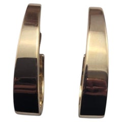 14K Yellow Gold J Hoop Earrings #24800