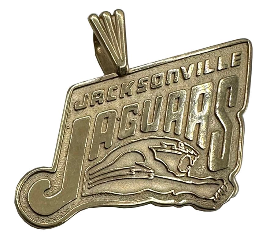Women's or Men's 14K Yellow Gold Jacksonville Jaguars Charm / Pendant For Sale