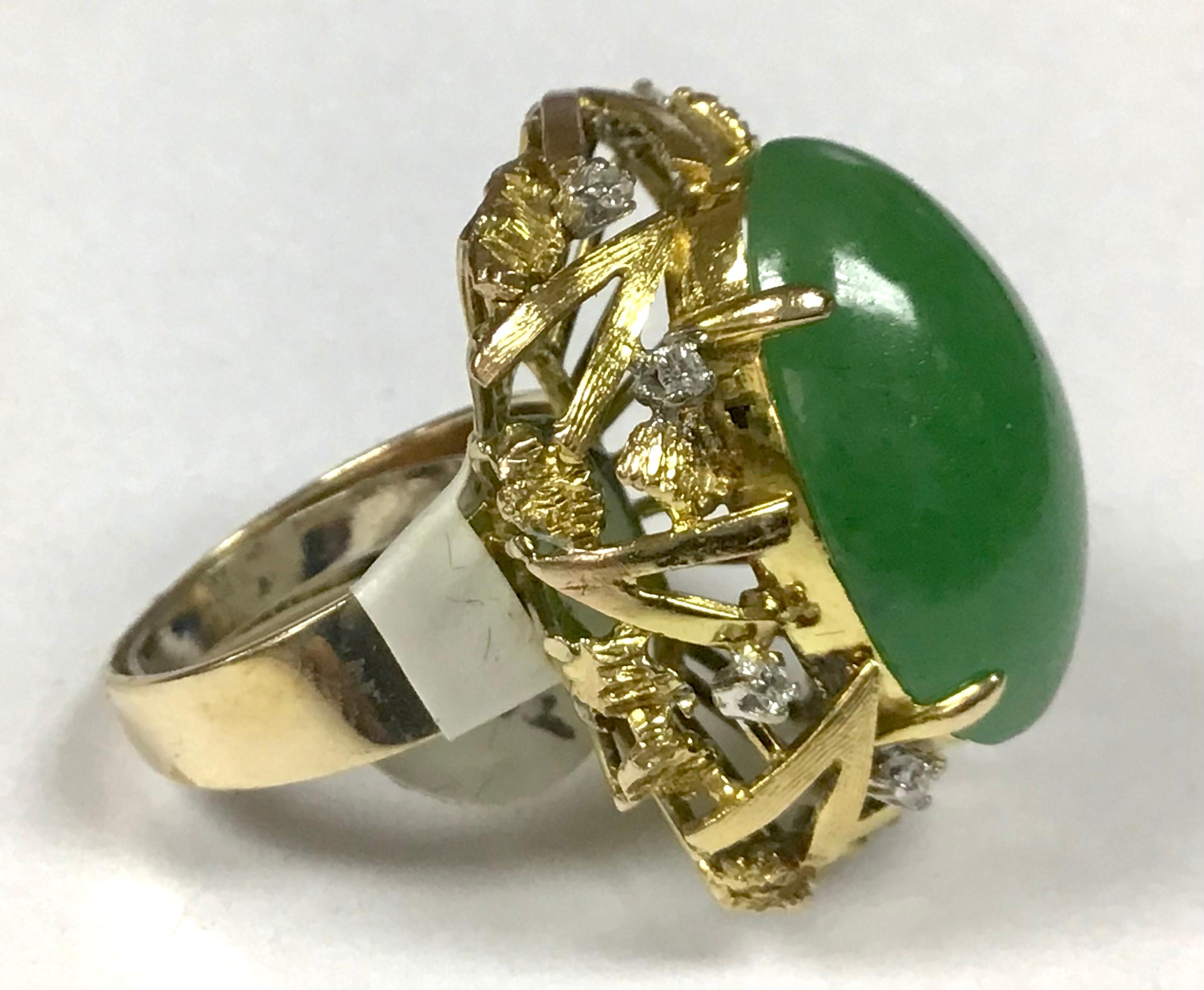 yellow jade ring