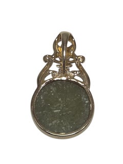 14K Yellow Gold Jade Pendant #24111