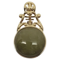 14K Yellow Gold Jade Pendant #24111