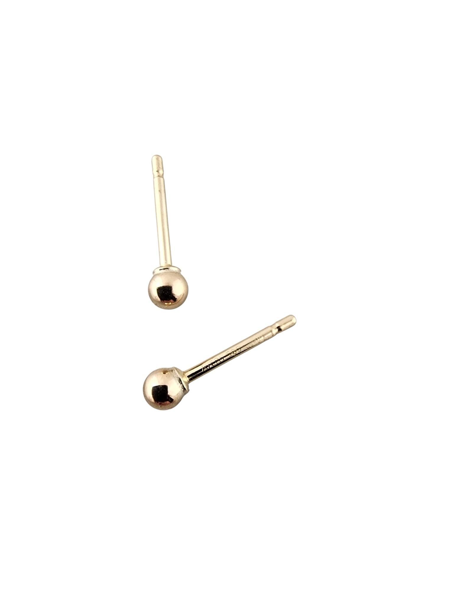 Women's 14K Yellow Gold James Avery Ball Stud Earrings #22904 For Sale