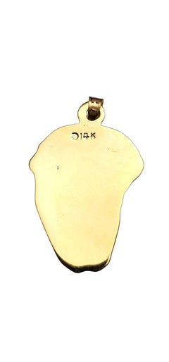 14K Yellow Gold Jesus Face of Christ Pendant #25261