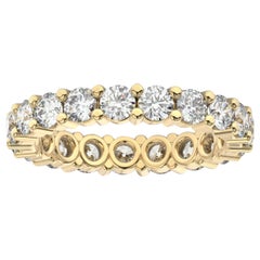 Kira, bague d'éternité en or jaune 14 carats avec diamants 2 carats « Tw »