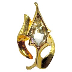 Anello con diamante taglio Kite in oro giallo 14K, 2,20 carati (VVS2, giallo chiaro)