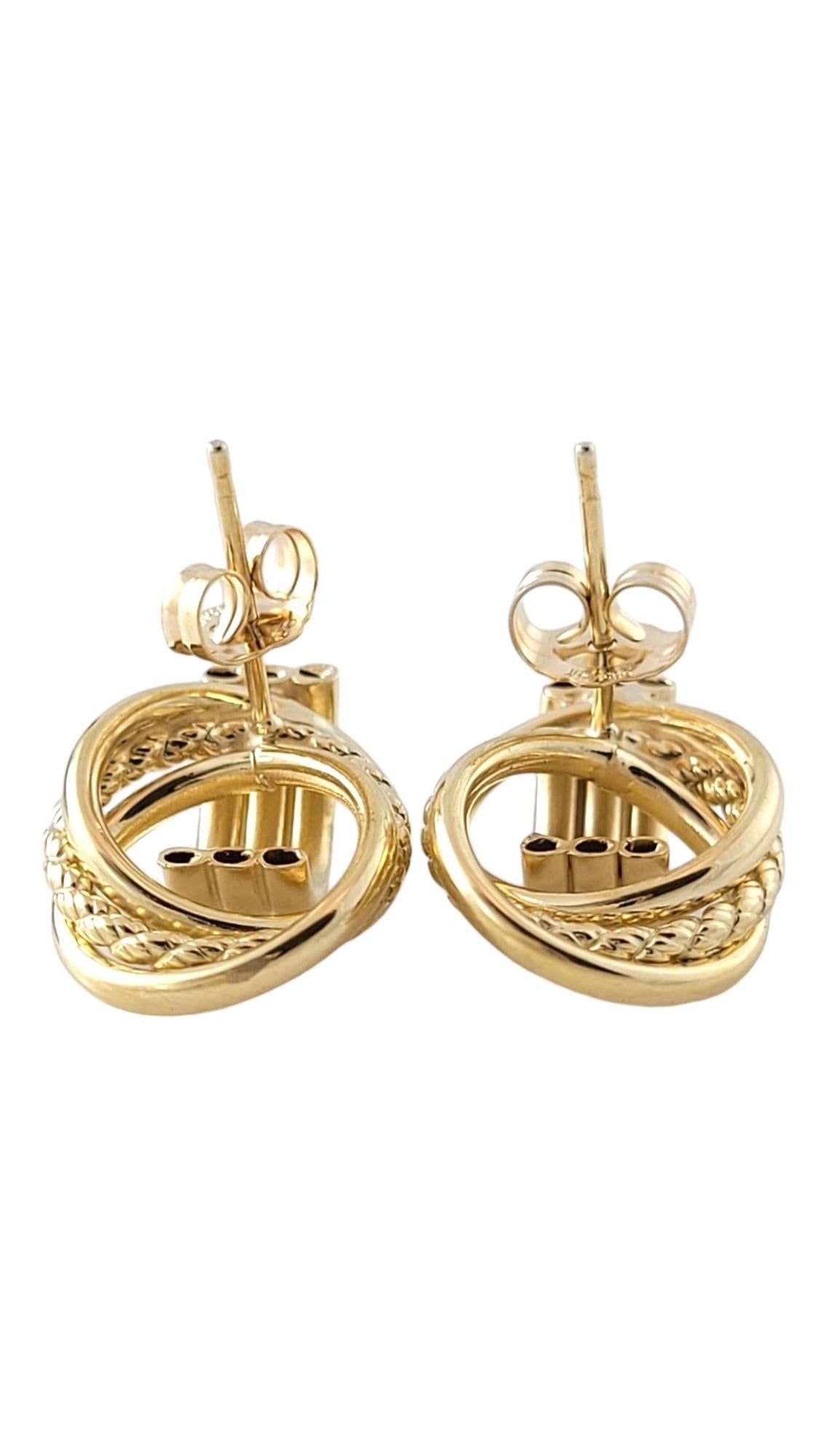 14K Gelbgold Knoten-Tür-Knocker-Ohrringe #16871 Damen