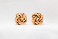 14k Yellow Gold Knot Earrings