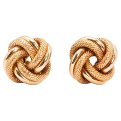 14k Yellow Gold Knot Earrings