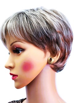 Pendientes de oro amarillo de 14k Nudo con textura y poste liso