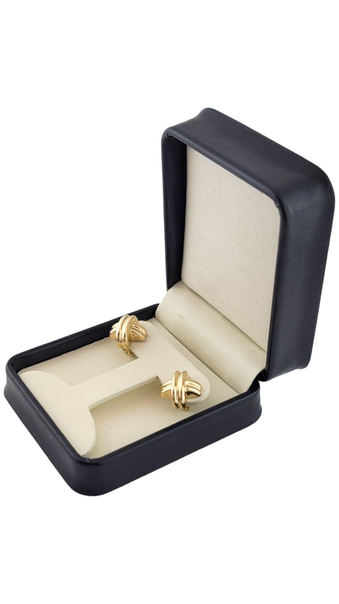 14K Gelbgold Knot X Ohrringe #14500 3
