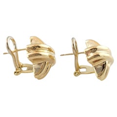 Vintage 14K Yellow Gold Knot X Earrings #14500