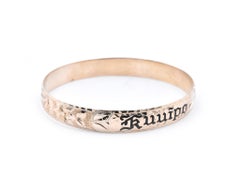 14 Karat Yellow Gold “Kuuipo” Hawaiian Heirloom Bangle Bracelet