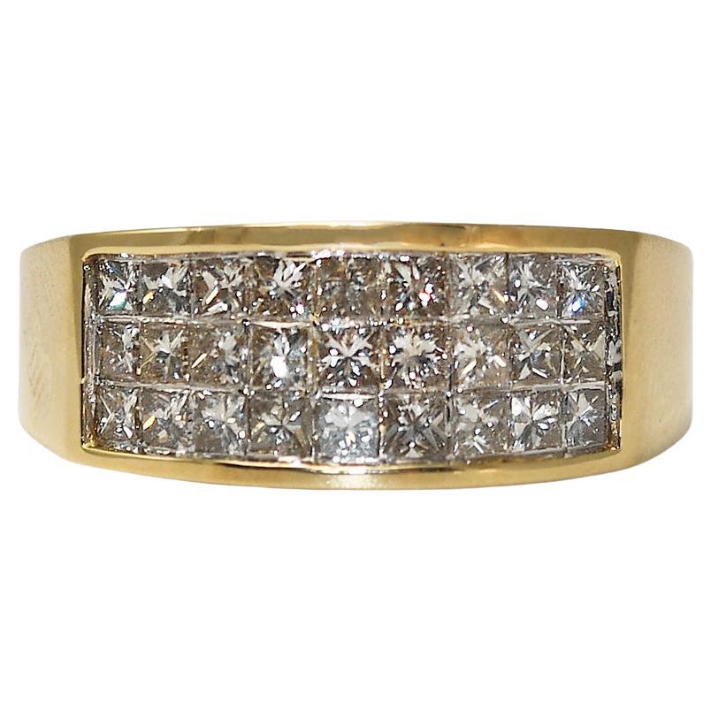 14 Karat Gelbgold Damen-Diamantband 1,00 Karat