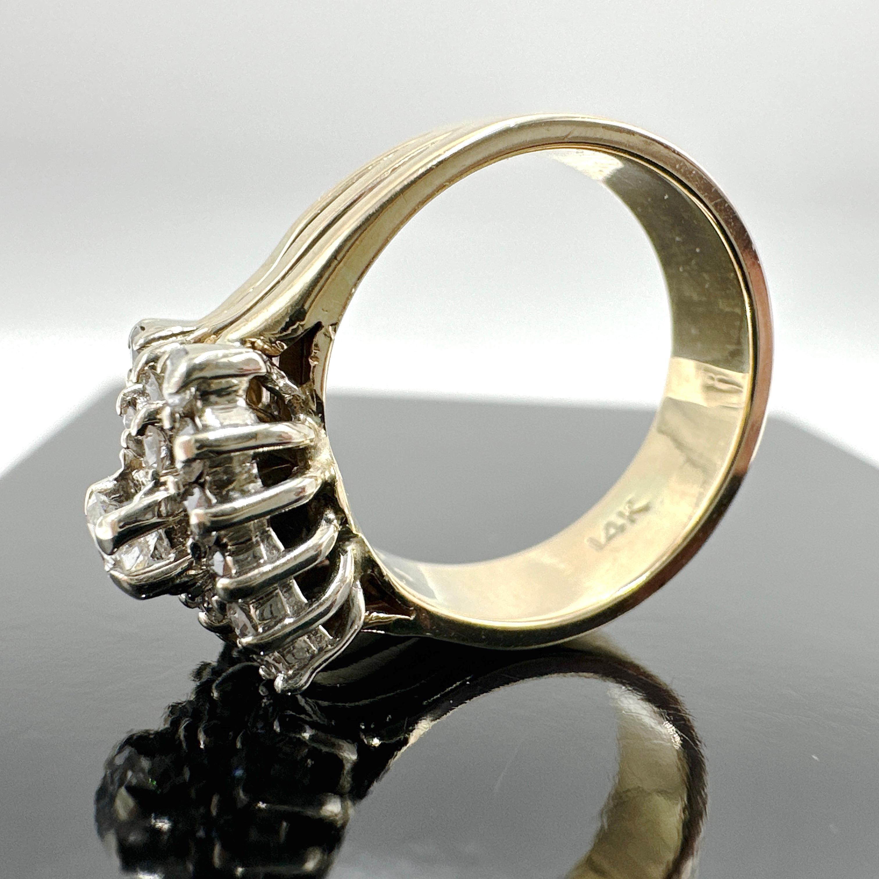 Women's 14k Yellow Gold Ladies Diamond Engagement Ring 0.51TCW