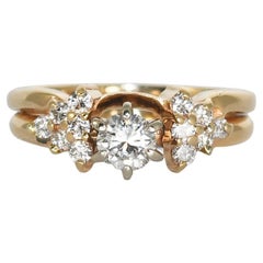 Vintage 14K Yellow Gold Ladies Diamond Ring 0.45ct