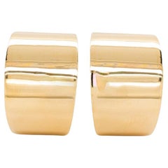 14K Yellow Gold Ladies Hoops Earrings