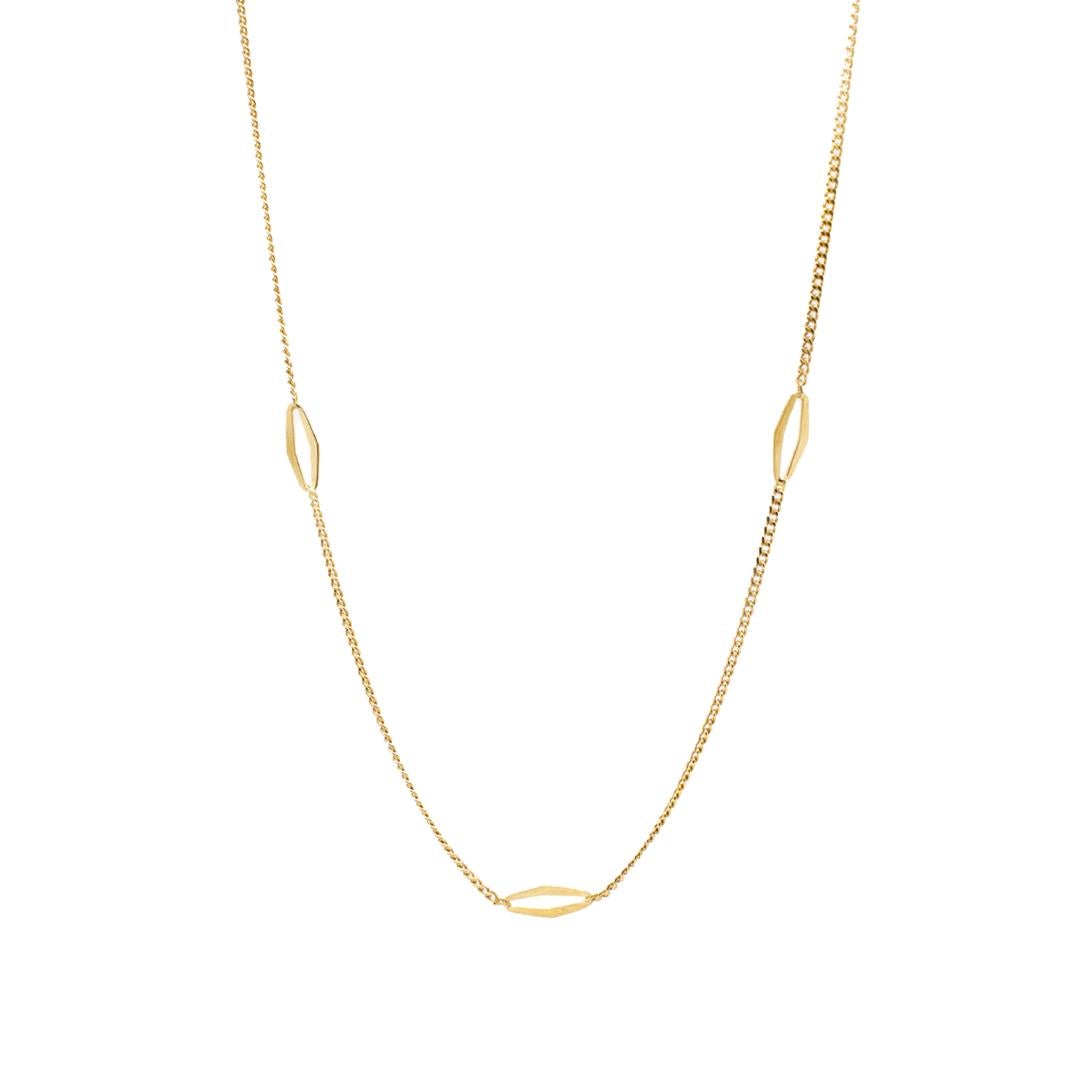Eine Dame's maßgeschneiderte poliert 14K Gelbgold einzigen Strang Prinzessin, einheitliche Link Halskette. Die Halskette ist ca. 15,00 cm lang und wiegt insgesamt 2,40 g. Graviert mit 