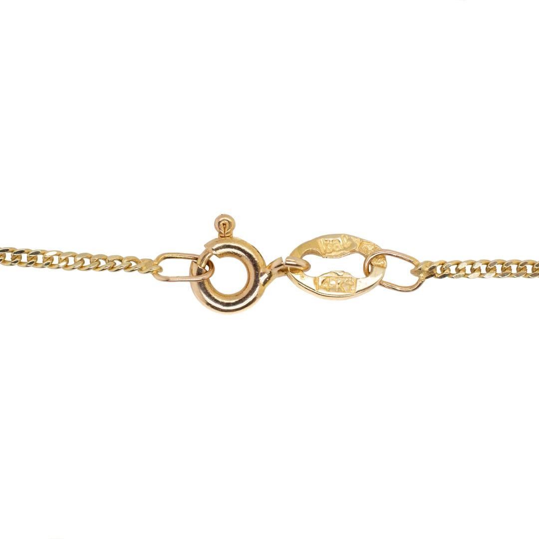 14 Karat Gelbgold Damen-Halskette im Zustand „Hervorragend“ in Houston, TX
