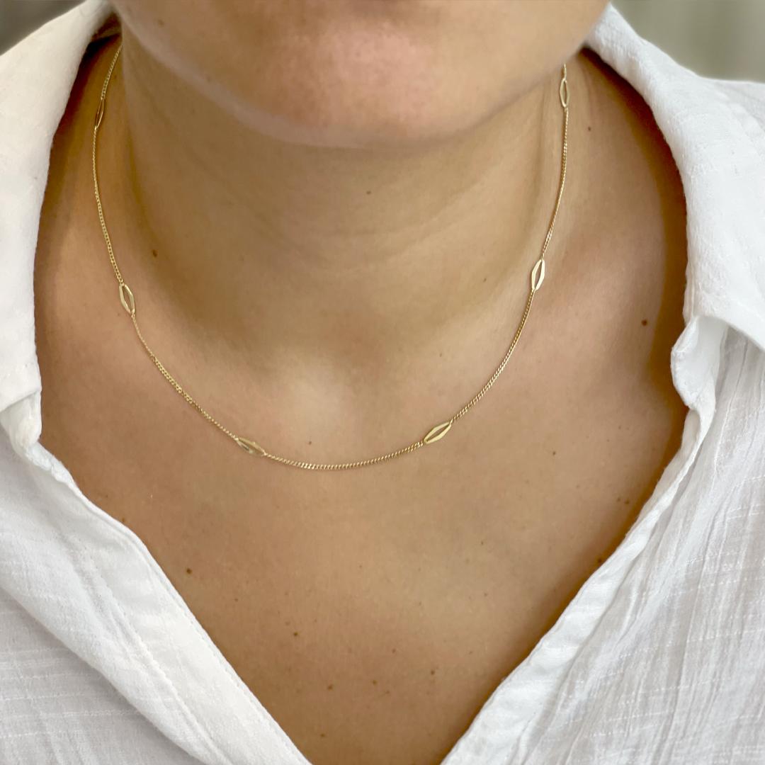14 Karat Gelbgold Damen-Halskette 2