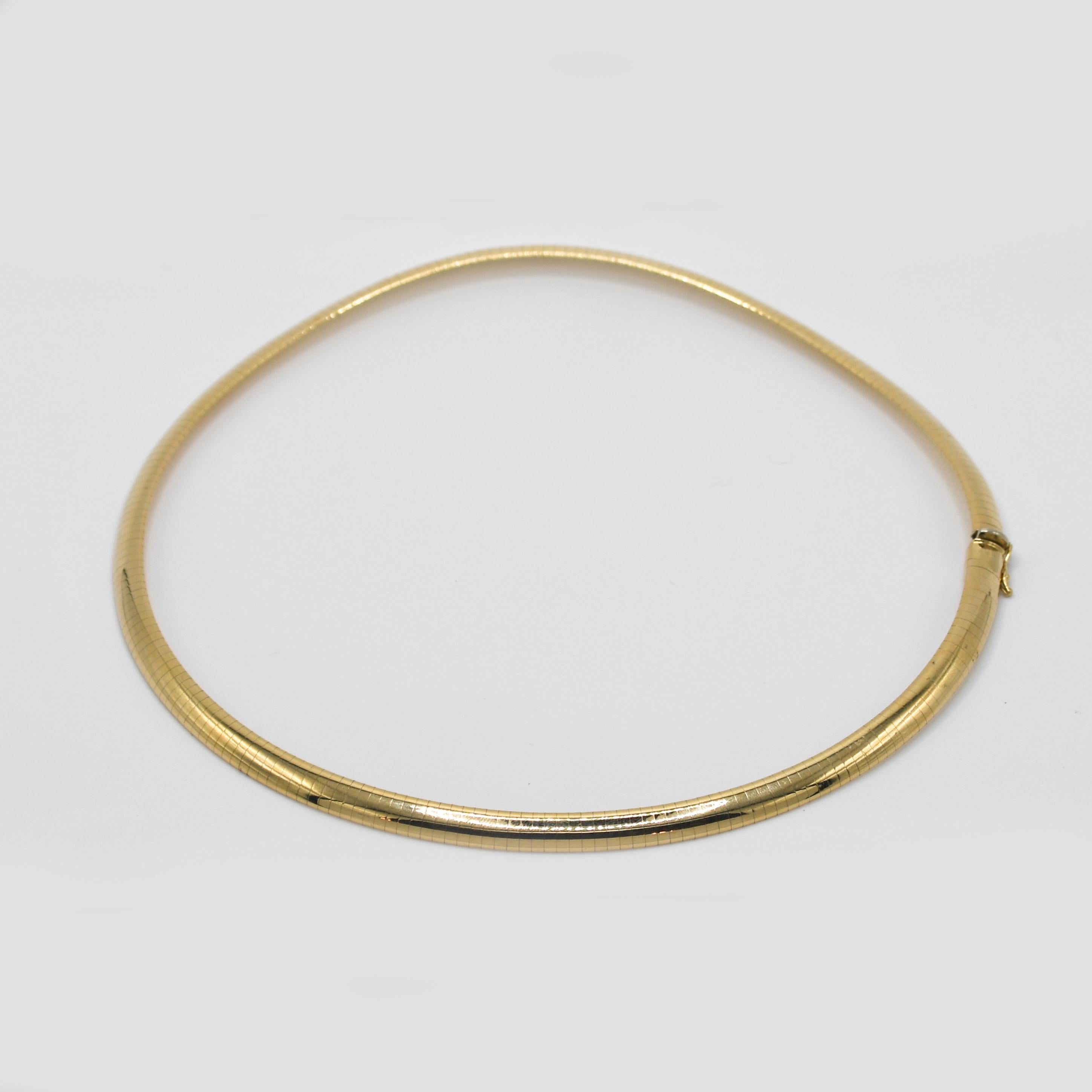 Omega-Halskette für Damen aus 14 Karat Gelbgold, 27.2 g im Angebot 2