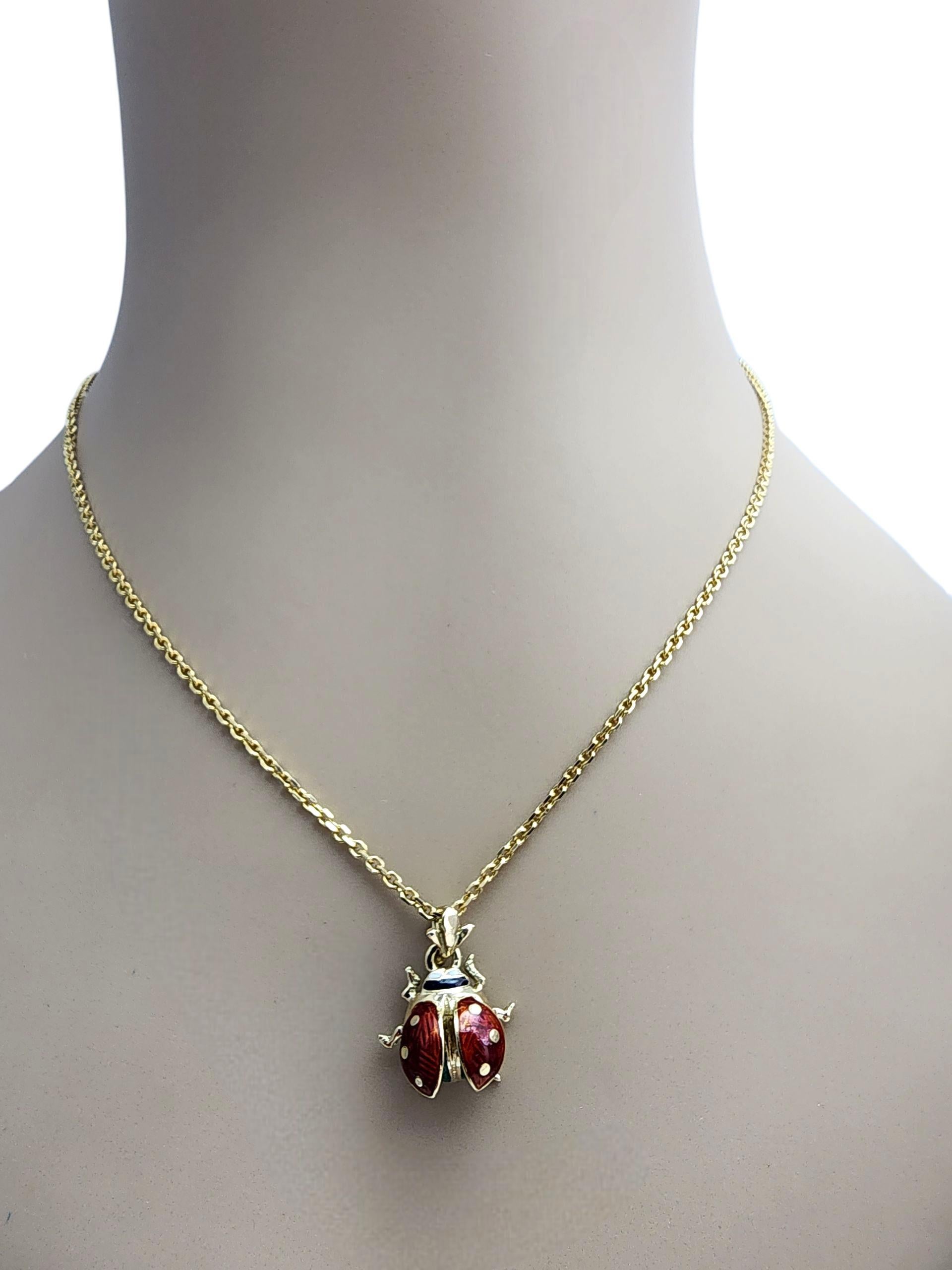 Pendentif coccinelle en or jaune 14K #22759 en vente 5