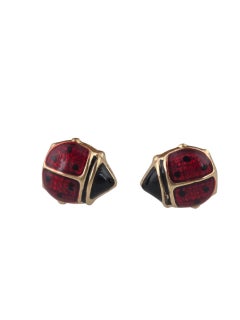 14K Yellow Gold Ladybug Stud Earrings #23649