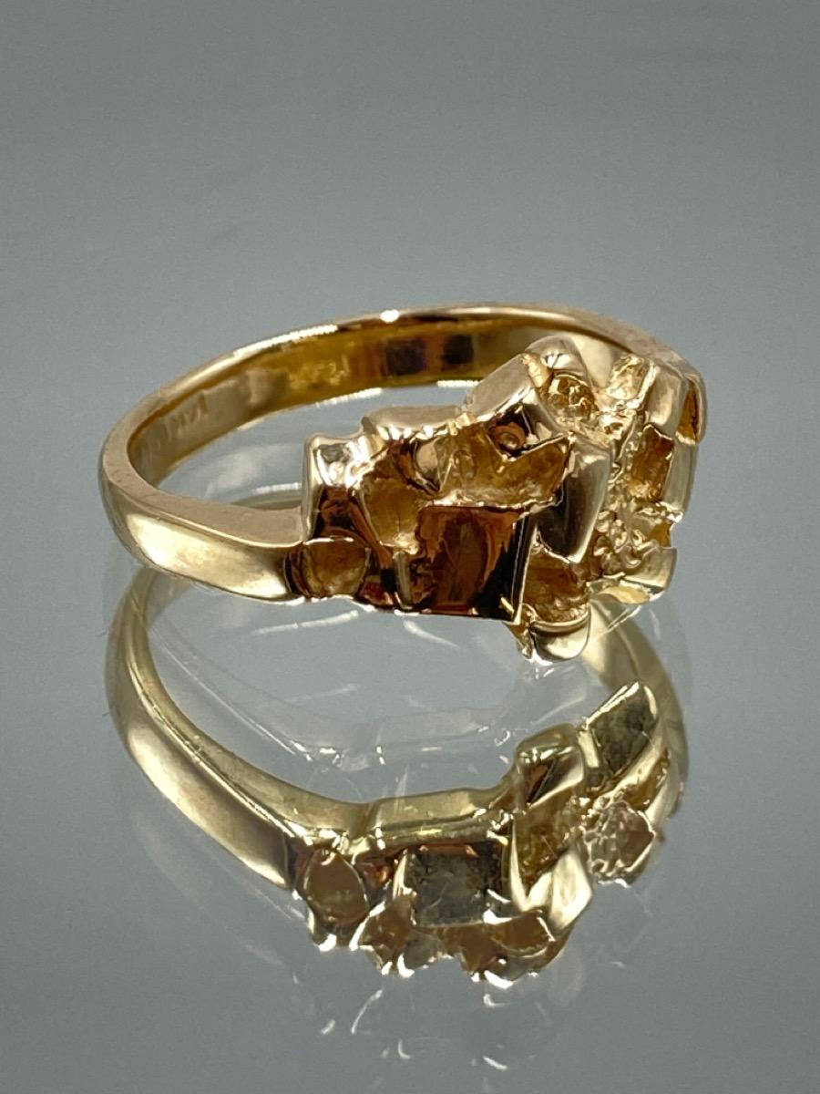 texas gold nugget ring