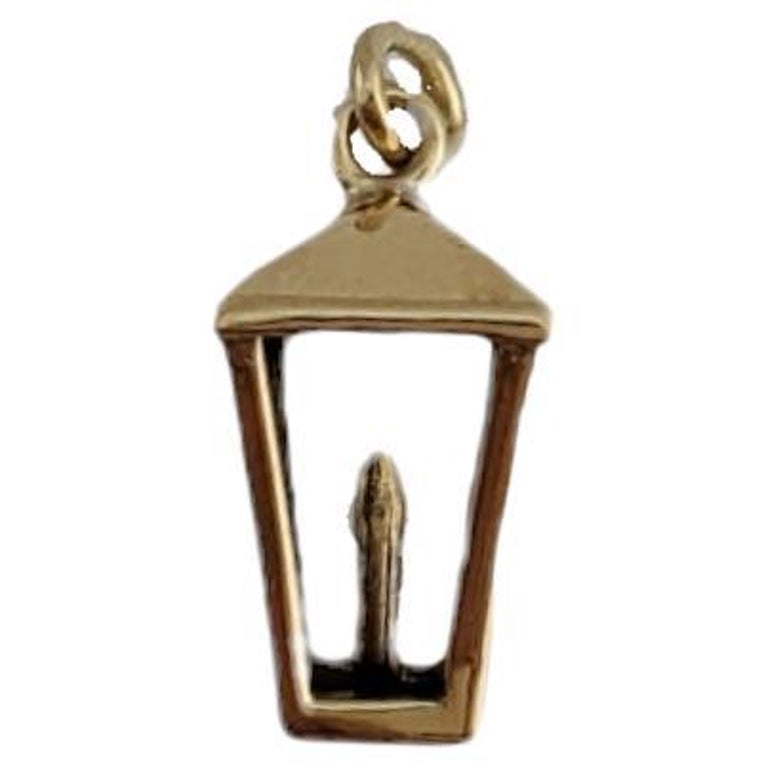 14K Yellow Gold Lantern Charm For Sale at 1stDibs