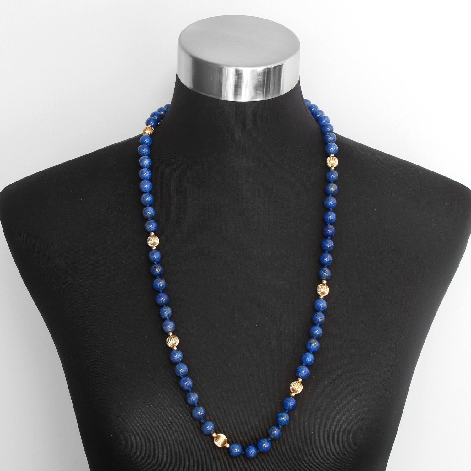 lapis lazuli bead necklace