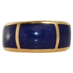 14K Yellow Gold Lapis Ring 8.2gr