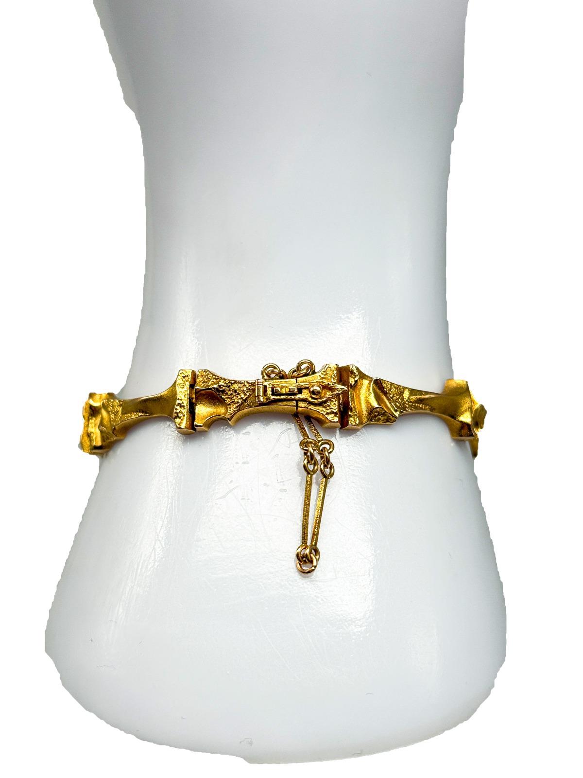 Rétro Bracelet Lapponia en or jaune 14K - Design/One classique scandinave en vente