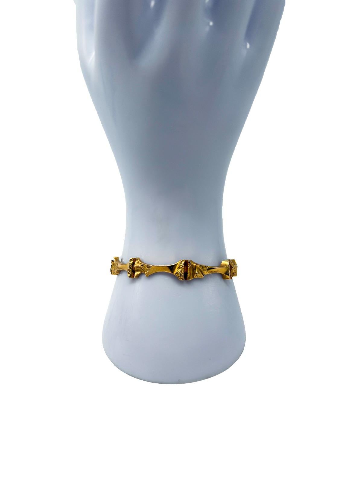 Bracelet Lapponia en or jaune 14K - Design/One classique scandinave Bon état - En vente à Berlin, DE