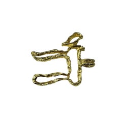 14K Yellow Gold Large Chai Pendant #20940