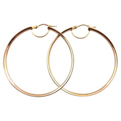 14K Yellow Gold Large Circle Hoop Earrings #18316 14K Yellow Gold Large Circle Hoop Earrings #18316
