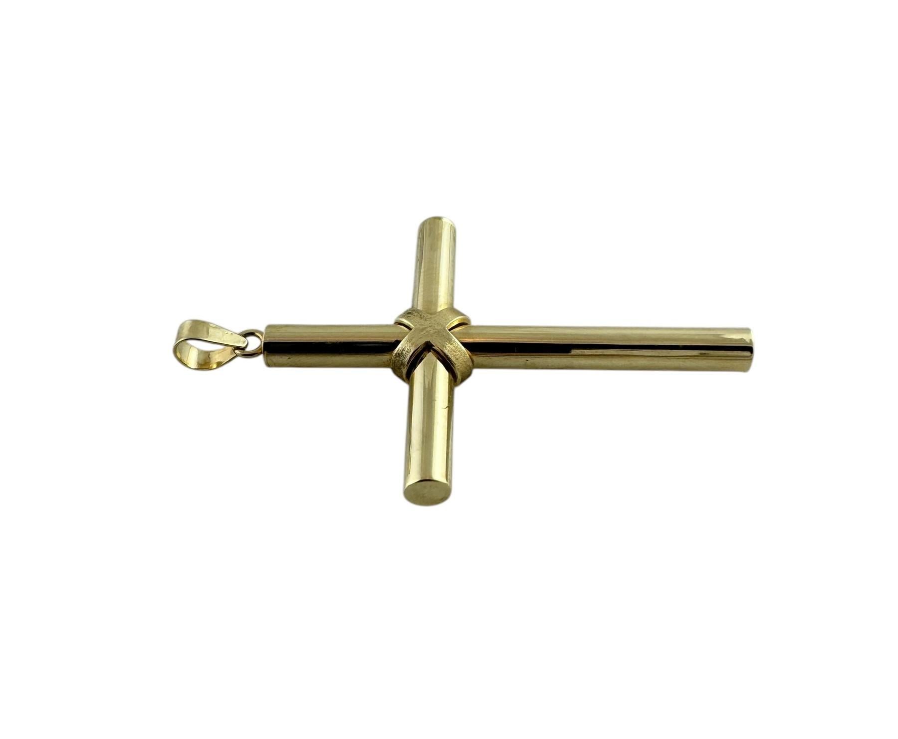 Pendentif grande croix en or jaune 14 carats n° 19606 en vente 3