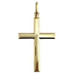 14K Yellow Gold Large Cross Pendant