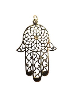 14K Yellow Gold Large Hamsa Pendant #22739