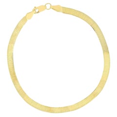 14k Yellow Gold Large Herringbone Bracelet