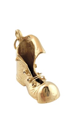 14K Yellow Gold Large Hobo Boot Charm #14506